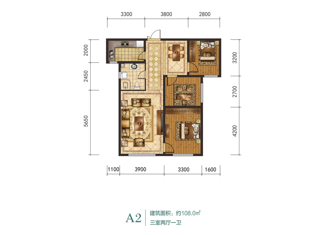 金茂·綠谷春天二期金茂綠谷春天 A2戶型