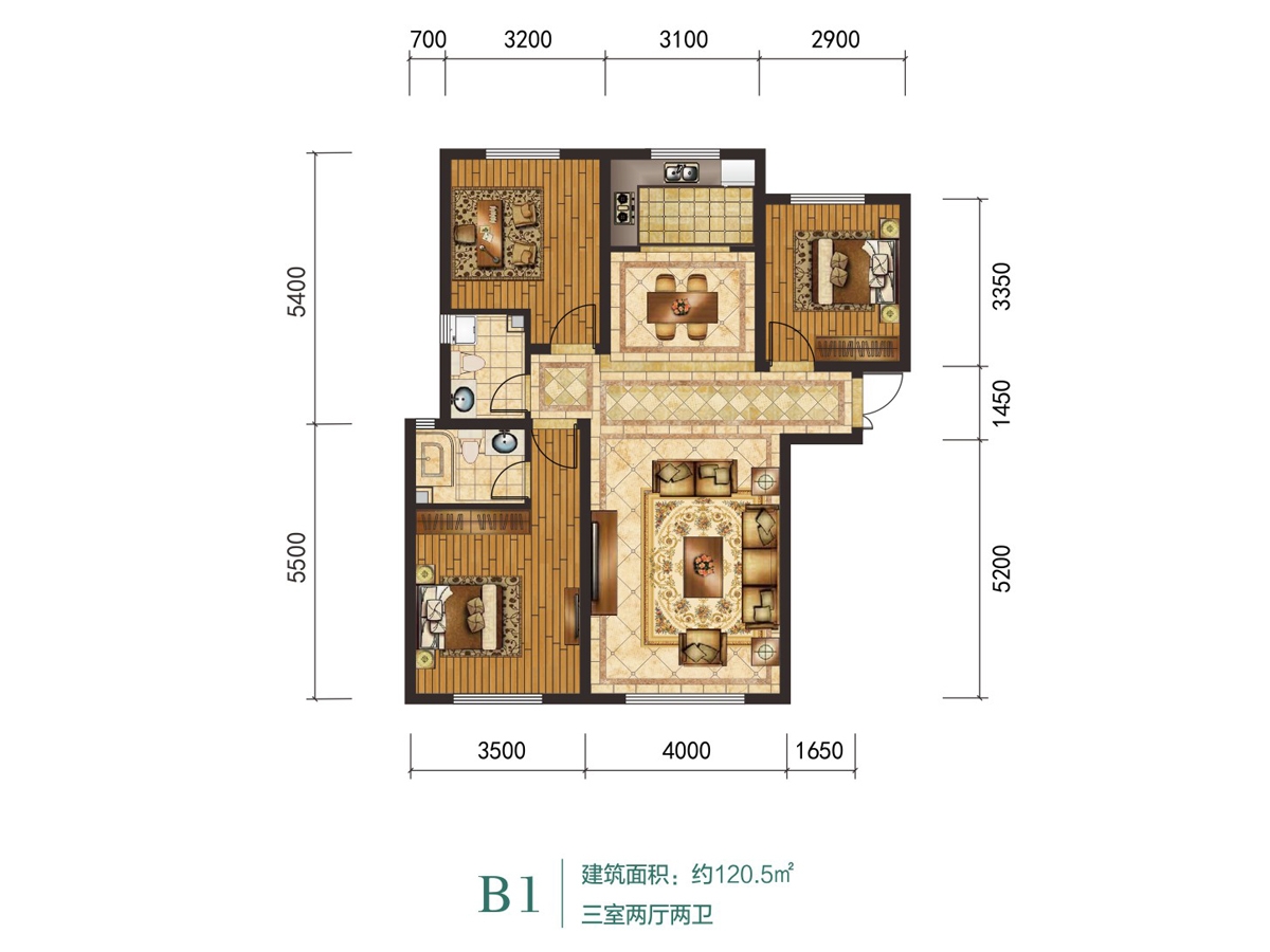 金茂·綠谷春天二期金茂綠谷春天 B1戶型