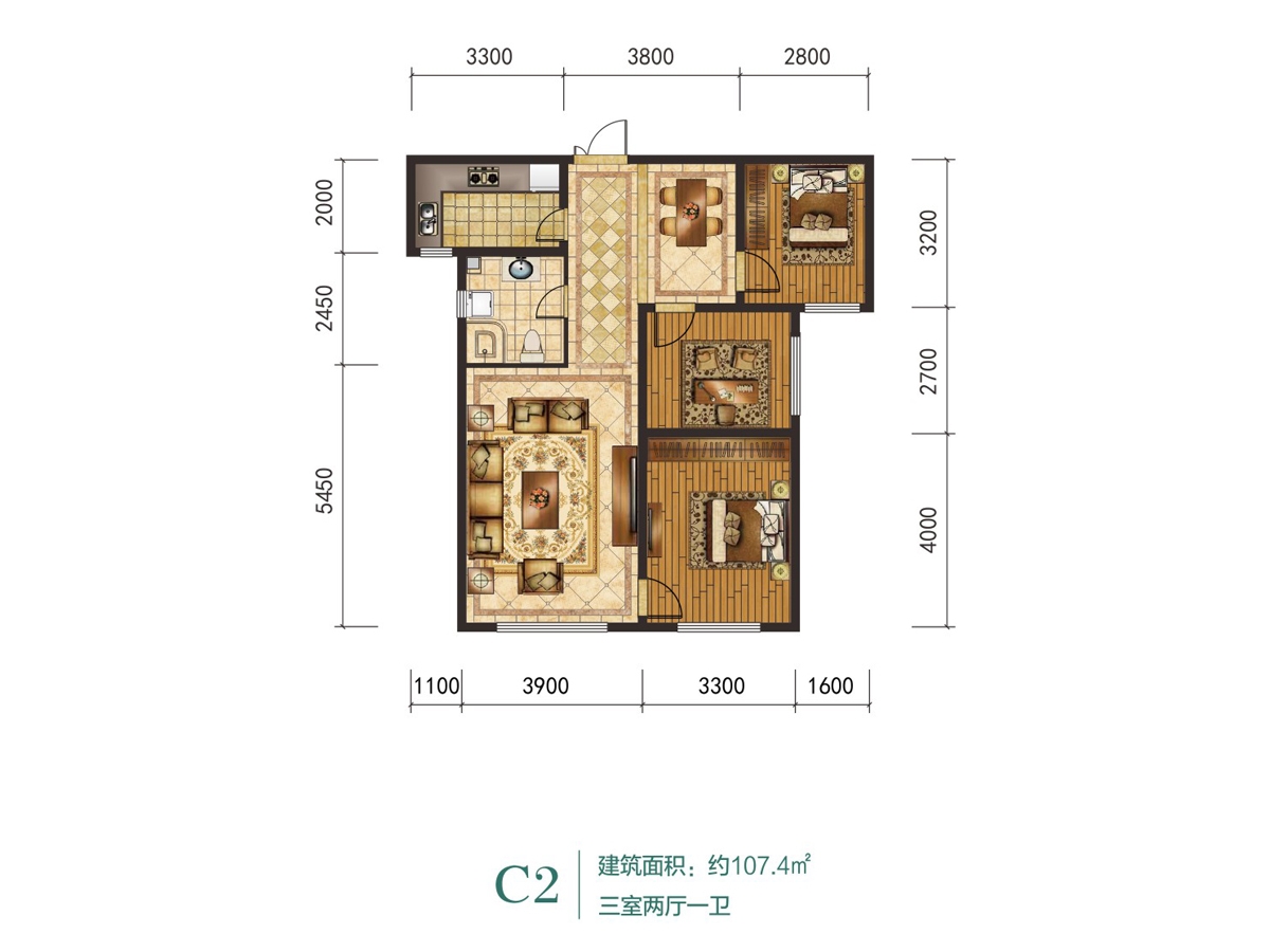 金茂·綠谷春天二期金茂綠谷春天 C2戶型