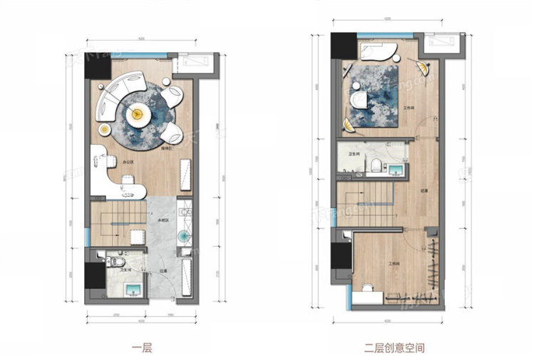 北辰府LOFT51-3㎡戶(hù)型