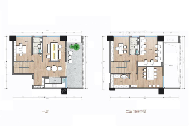 北辰府LOFT90㎡戶(hù)型