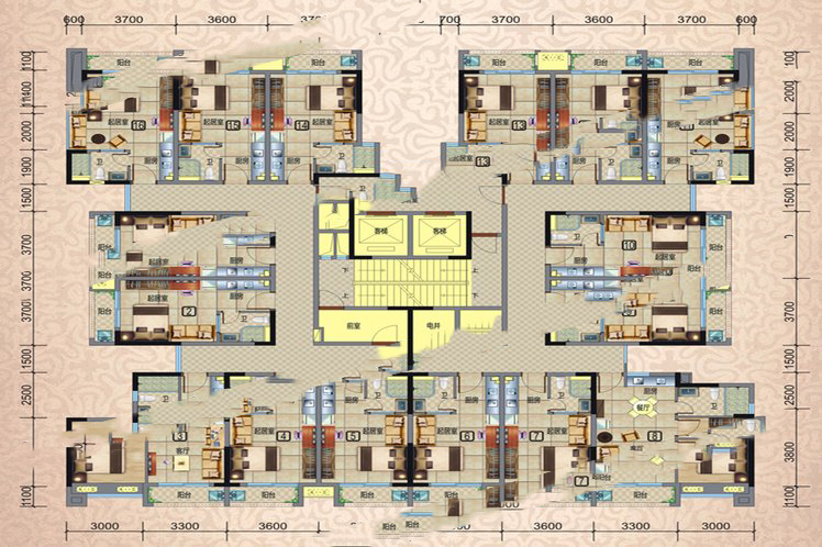 御景豪園44棟戶型 1室1廳1衛(wèi)1廚 47.2㎡ 29.05萬元-套