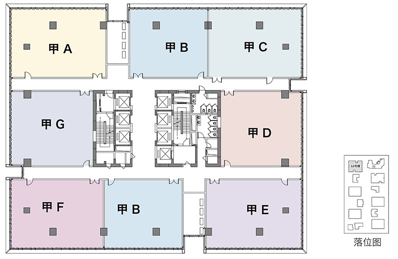 甲級(jí)寫字樓：建筑面積約 201-247㎡，層高4米