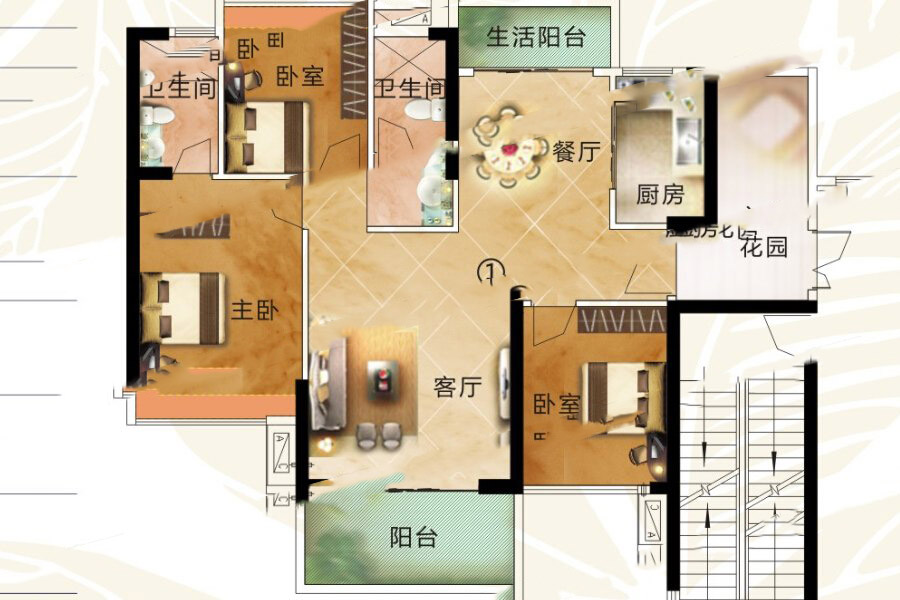 京源·上景7棟1單元01房136㎡三房兩廳兩衛(wèi) 72.26萬元-套