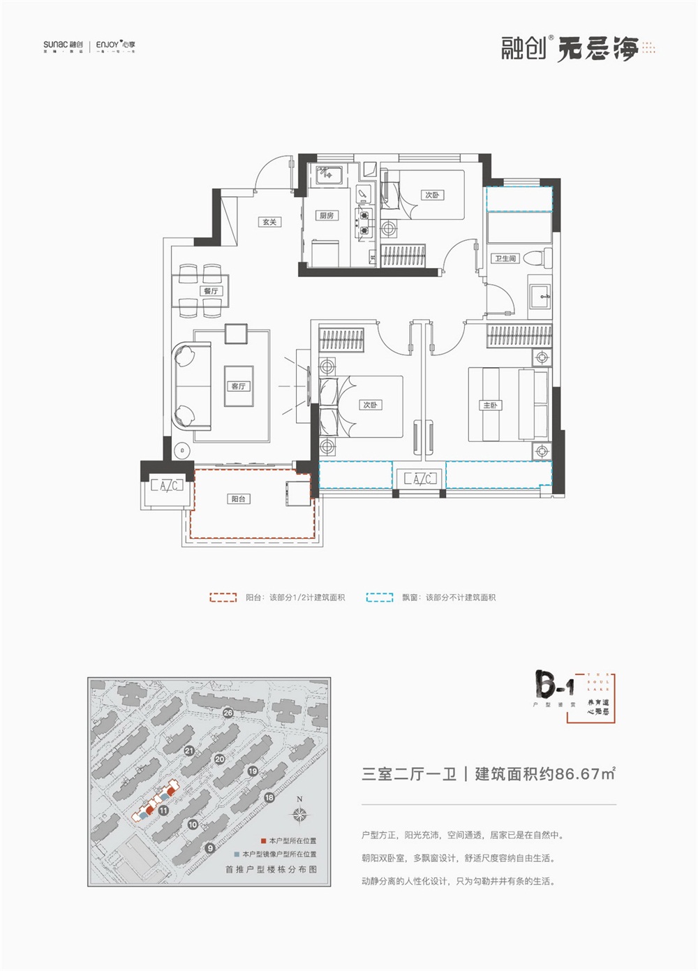 融創(chuàng)無忌海融創(chuàng)無忌海 B-1戶型