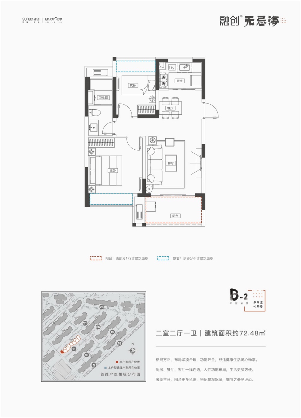 融創(chuàng)無忌海融創(chuàng)無忌海 B-2戶型