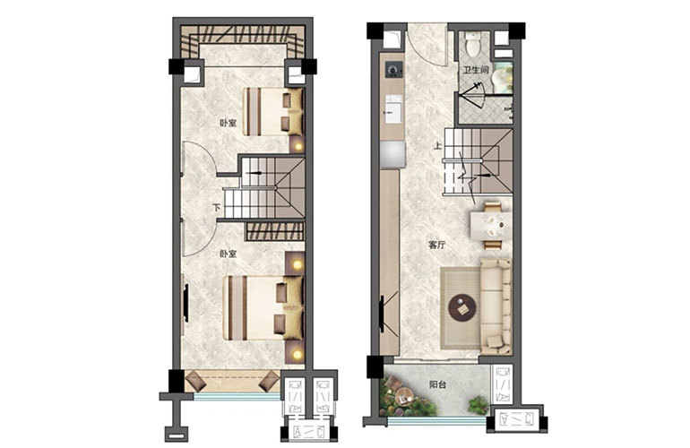 景業(yè)·白鷺洲景業(yè)白鷺洲 2房2廳1衛(wèi) 建面48㎡