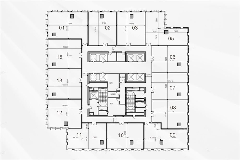 招商局大廈開間建筑面積151.75㎡