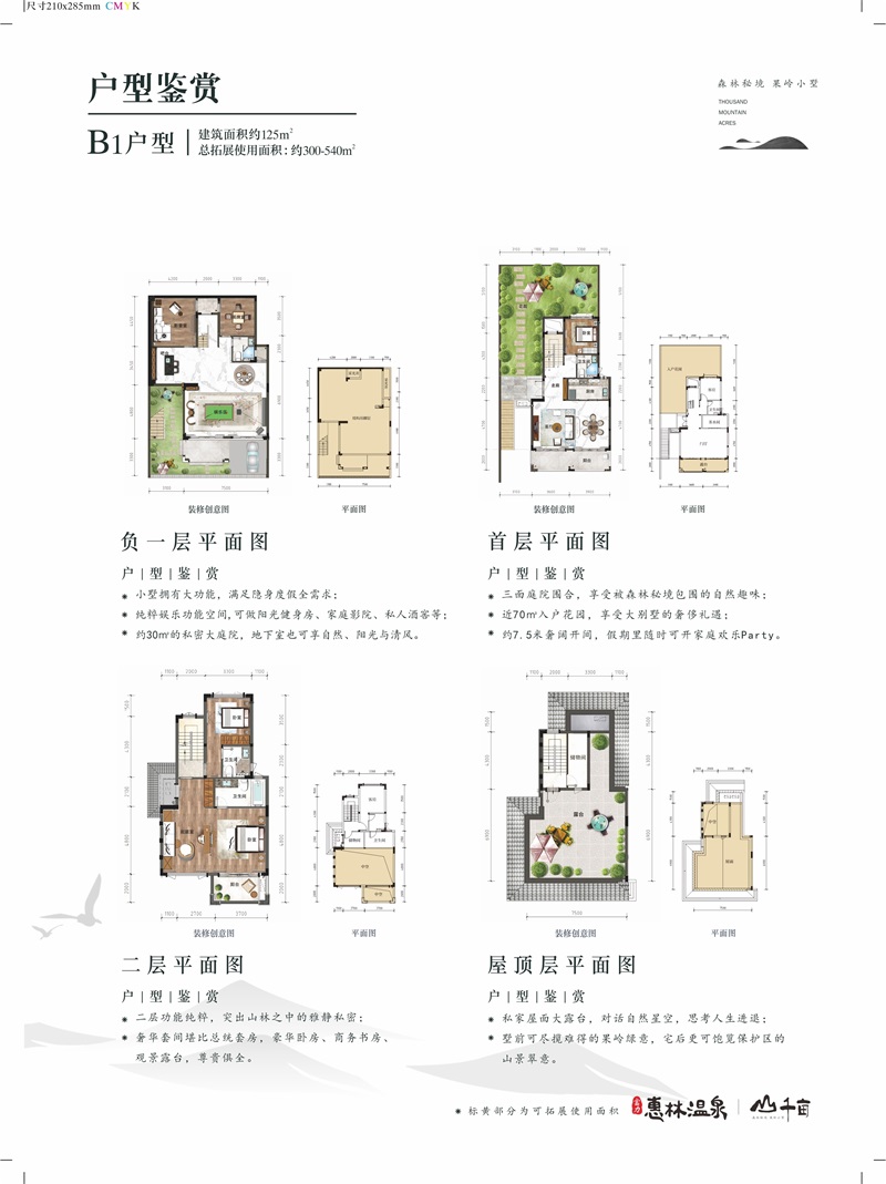 富力惠林溫泉小隱南區(qū)125㎡B1戶型