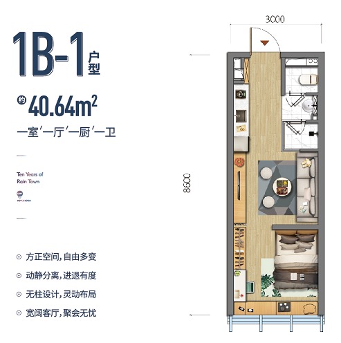 潤(rùn)城三辰府潤(rùn)城三辰府 1B-1戶型